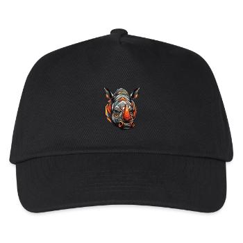 Rhinoceros Portrait - Kids’ Baseball Cap - black - Front