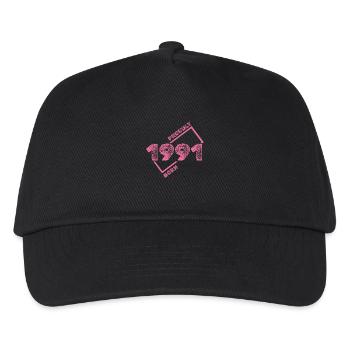 Geboren 1991 - Kinder Basecap - Schwarz - Vorne