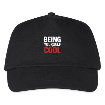 Being Yourself Is Cool 14 - Kinder Basecap - Schwarz - Vorne