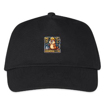 MURMELTIER - Kinder Basecap - Schwarz - Vorne