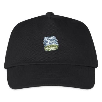 Friends Together adevnture citation de voyage texte art - Casquette de baseball Enfant - noir - Devant