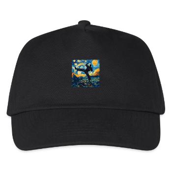 Karate Taekwondo Van Gogh - Kinder Basecap - Schwarz - Vorne
