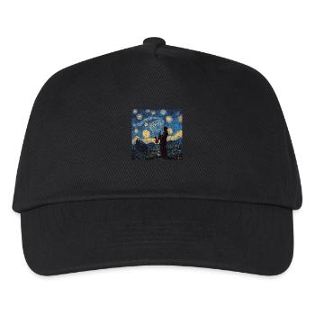 Saxophone Saxophonist Jazz Lover Van Gogh - Kids’ Baseball Cap - black - Front