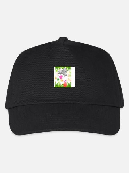 Blumen - Kinder Basecap - Schwarz