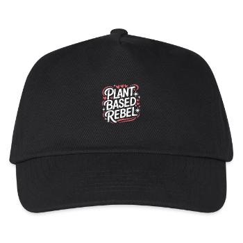 Vegetarisch Vegan Veggie Vegetarier - Kinder Basecap - Schwarz - Vorne