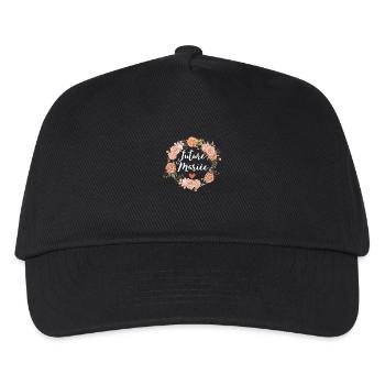 Florales Aquarell für die zukünftige Braut - passend dazu - Kinder Basecap - Schwarz - Vorne