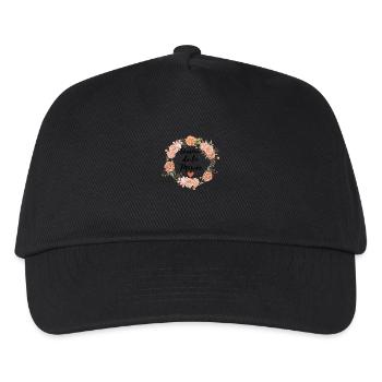 Aquarell Blumen Brautzeuge - passend dazu - Kinder Basecap - Schwarz - Vorne