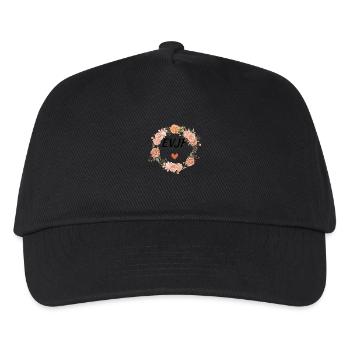 Florales Junggesellenabschied Aquarell - sortiert - Kinder Basecap - Schwarz - Vorne