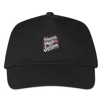 Vegetarisch Vegan Veggie Vegetarier - Kinder Basecap - Schwarz - Vorne