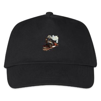 Dampflokomotiven wecken Kindheitserinnerungen - Kinder Basecap - Schwarz - Vorne