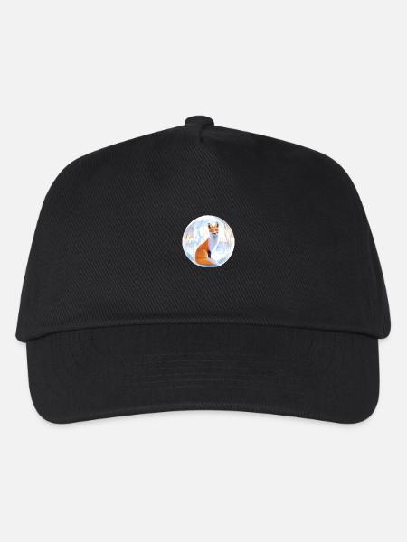 Winterfuchs. - Kinder Basecap - Schwarz