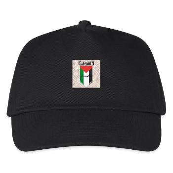 Palestinian Flag with Cultural Patterns - Kids’ Baseball Cap - black - Front