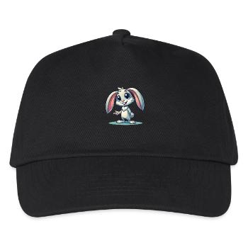 Bunny Comic - Kids’ Baseball Cap - black - Front
