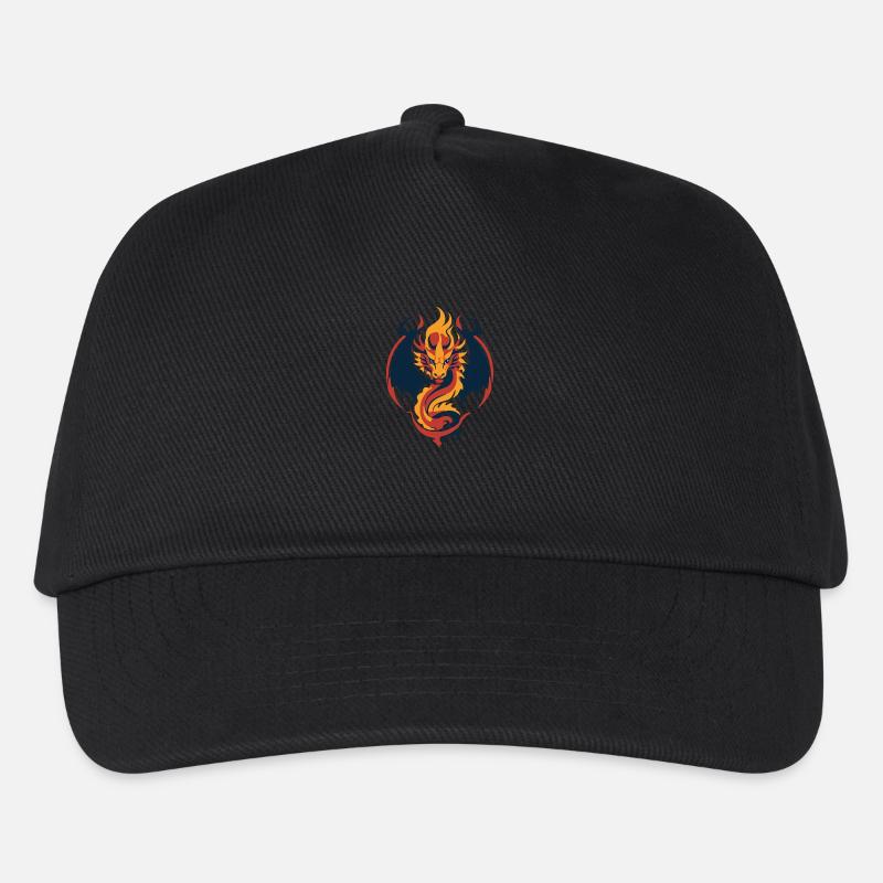 Drache - Kinder Basecap - Schwarz