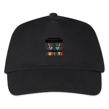 Je ne suis pas bizarre je suis autiste - Casquette de baseball Enfant - noir - Devant