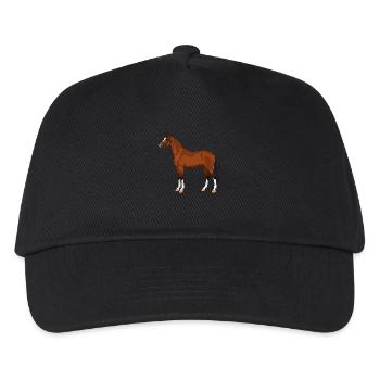 Hackney horse real - Kids’ Baseball Cap - black - Front