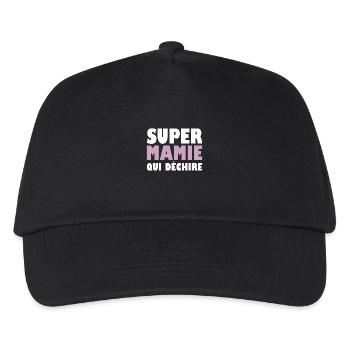 Tolle Oma, die rockt. Oma, die Becher zerreißt - Kinder Basecap - Schwarz - Vorne