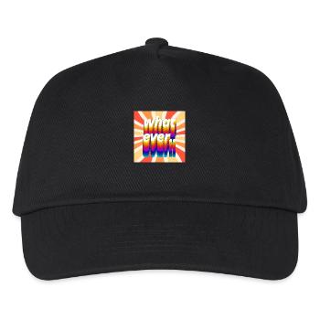 Retro Colourful "Whatever" Typography Design - Kids’ Baseball Cap - black - Front