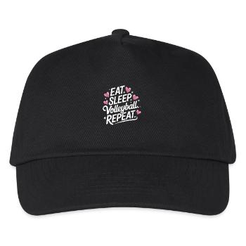 Volleyball Spieler Beach Volleyball Volleyballer - Kinder Basecap - Schwarz - Vorne