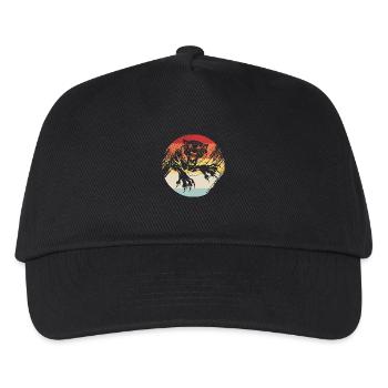 Tigre à dents de sabre - Casquette de baseball Enfant - noir - Devant