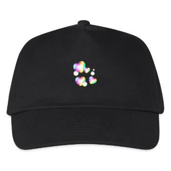 bulles de savon colorées forme coeur - Casquette de baseball Enfant - noir - Devant
