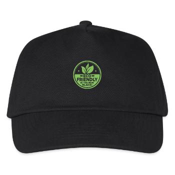 Eco-friendly Is The New Black! Earth Day Planet - Kinder Basecap - Schwarz - Vorne