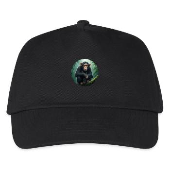 Chimpanzee on tree branch - Kids’ Baseball Cap - black - Front