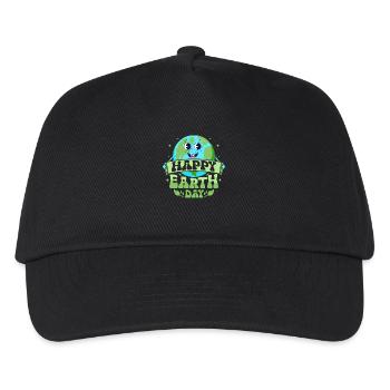Happy Earth Day Planet Environmental - Kinder Basecap - Schwarz - Vorne