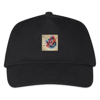 Farben in Bewegung - Kinder Basecap - Schwarz - Vorne