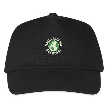 Make Earth Day Everyday Planet Environmental - Kinder Basecap - Schwarz - Vorne