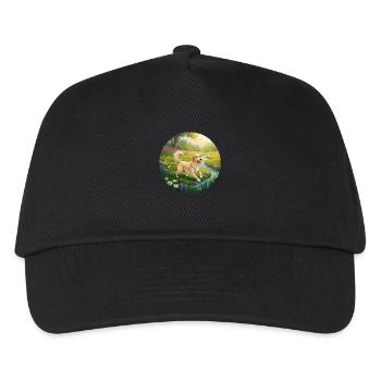 Golden Retriever in nature - Kids’ Baseball Cap - black - Front