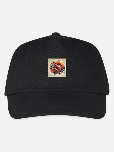 Colour explosion of shapes - Kids’ Baseball Cap - black