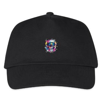 Ski Ski Goggles Skull - Kids’ Baseball Cap - black - Front