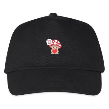 I Love You So Mush - Süßes Mushroom Love Wortspiel - Kinder Basecap - Schwarz - Vorne