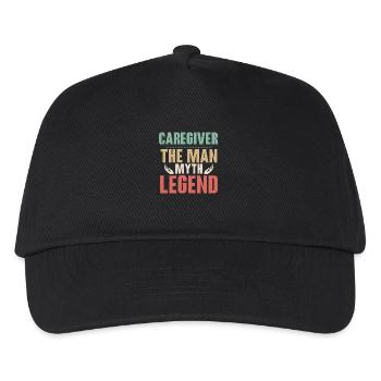 Caregiver The Man Myth Legend Carer Caregiving - Kids’ Baseball Cap - black - Front