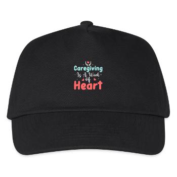 La prestation de soins est un travail de cœur Aidant - Casquette de baseball Enfant - noir - Devant