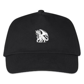 Clever Dragon with Huge Wings Tattoo Style - Kids’ Baseball Cap - black - Front