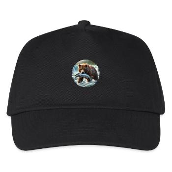 Grizzly Bär - Kinder Basecap - Schwarz - Vorne