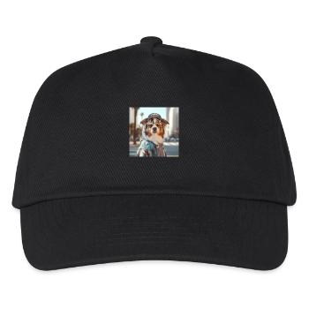 Dog LA hipster - Kinder Basecap - Schwarz - Vorne