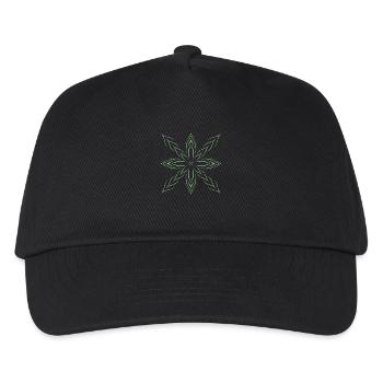 Étoile verte - Casquette de baseball Enfant - noir - Devant