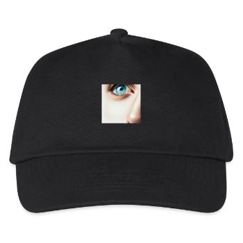 Face - Kids’ Baseball Cap - black - Front