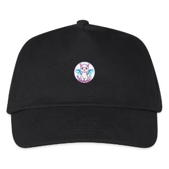 Alpakadrache - Kinder Basecap - Schwarz - Vorne