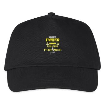 Concrete Concrete Paver Concrete Mixer - Kids’ Baseball Cap - black - Front