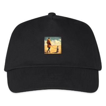 Spaziergang mit Erdmännchen - Kinder Basecap - Schwarz - Vorne