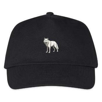 Wolf Animal - Kids’ Baseball Cap - black - Front