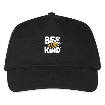 Honigbiene Imker Bienen Biene - Kinder Basecap - Schwarz - Vorne