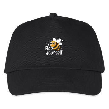 Honigbiene Imker Bienen Biene - Kinder Basecap - Schwarz - Vorne