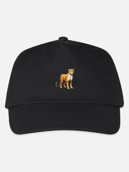 Gepard Tier - Kinder Basecap - Schwarz