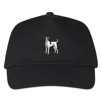 Jack Russel Terrier Hund - Kinder Basecap - Schwarz - Vorne