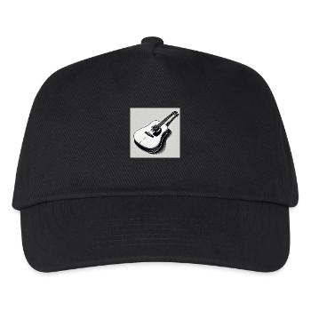 Gitarre - Vintage - Country - Band - Freiheit - Kinder Basecap - Schwarz - Vorne